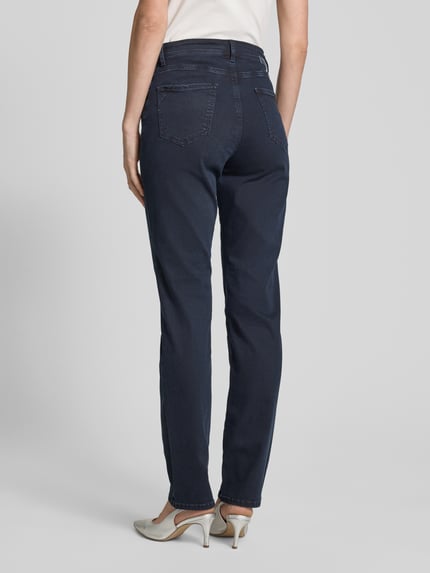 Brax Straight fit jeans met 5-pocketmodel, model 'Carola' Marineblauw - 5