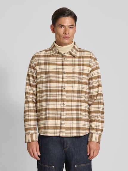 Les Deux Regular Fit Freizeithemd mit Kentkragen Modell 'Lennon' Hellbraun 4