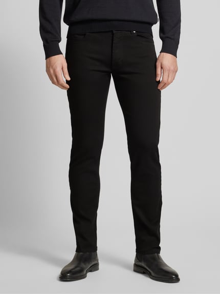 Christian Berg Men regular fit jeans met merkdetail Zwart - 4