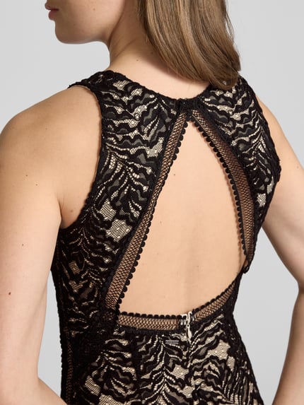 GUESS Długa sukienka z koronką model ‘CHRISTEL’ Czarny 3