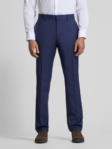 BOSS Regular Fit Anzughose mit Bügelfalten Modell 'Genius' Royal 4