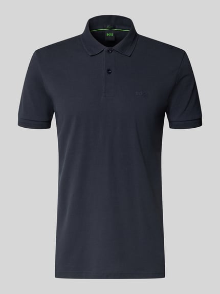 BOSS Green Regular Fit Poloshirt aus reiner Baumwolle Modell 'PIO 1' Marine 2