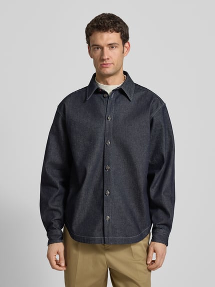 HUGO Kurtka jeansowa o kroju oversized z czystej Bawełna Model 'EMIKOL' Niebieski 4