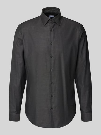 Jake*s Slim Fit Business-Hemd mit Kentkragen Anthrazit 2