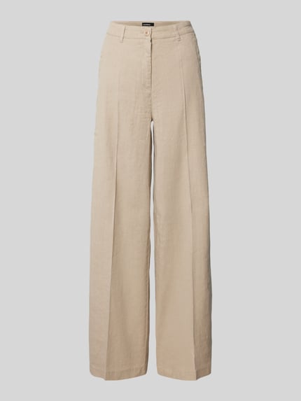 CAMBIO Wide Leg Leinenhose mit Eingrifftaschen Modell 'ADRIENNE' Camel 2