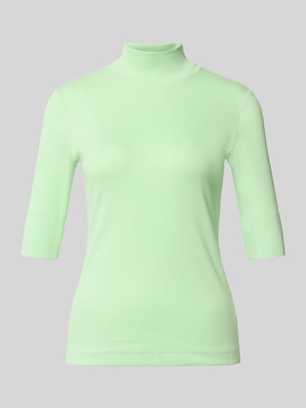 t-shirt o kroju krój slim fit z mieszanka bawełny ze stójka Shop The Look MANNEQUINE