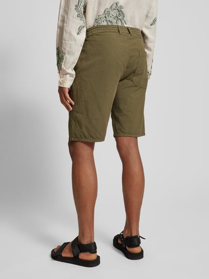 Cars Jeans Regular Fit Shorts mit Bindegürtel Modell 'HORAN' Schilf 5