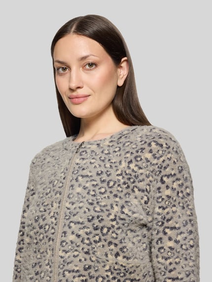 Betty Barclay Strickjacke mit Reißverschluss-Front Beige 3