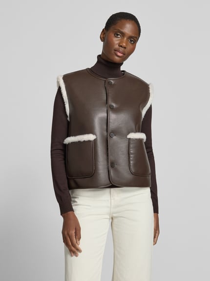 OPUS Weste mit Fellbesatz Modell 'Washearly' Sand 4