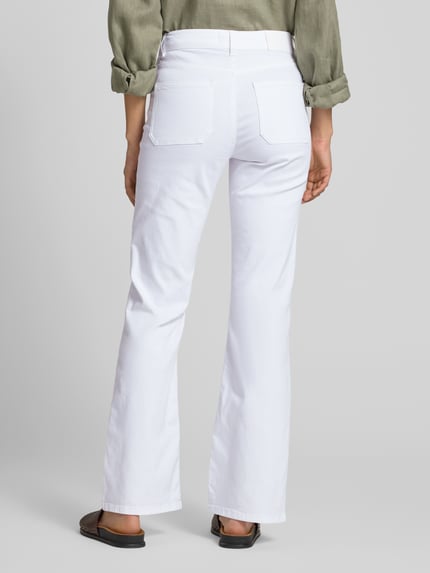 OPUS PANTS Flared Cut Jeans mit Eingrifftaschen Modell 'Melly fresh' Weiss 5