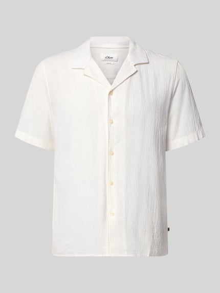 s.Oliver RED LABEL Resort Fit Freizeithemd aus reiner Baumwolle Weiss 2