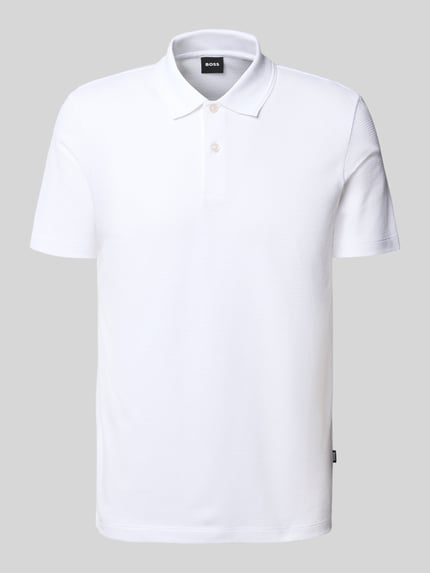BOSS koszulka polo o kroju regular fit z mieszanki bawełny Biały 2