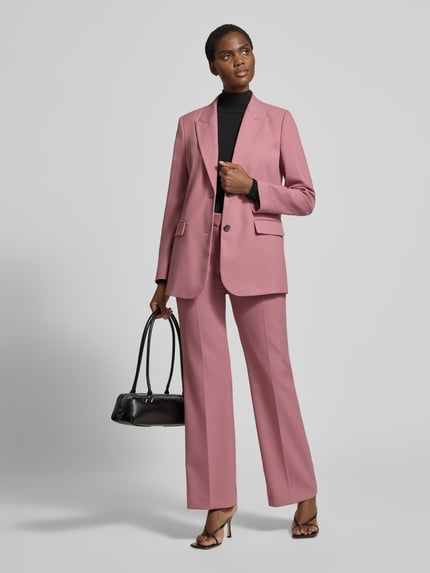 Jake*s Collection Straight fit stoffen broek met viscose Rosé - 1