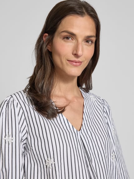 YAS Regular fit blouse met 3/4-mouwen, model 'EMURA' Offwhite - 3