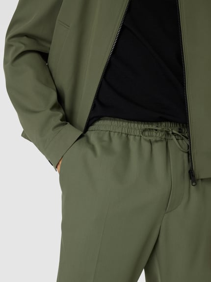 CK Calvin Klein Hose aus Viskose-Mix mit Bügelfalten Oliv 3