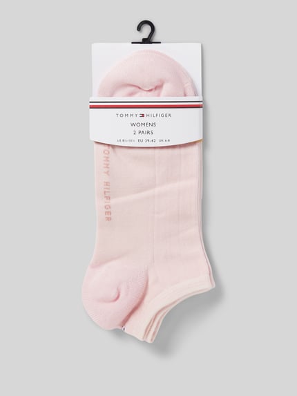 Tommy Hilfiger Sneakersokken met labelprint in een set van 2 paar Roze - 3