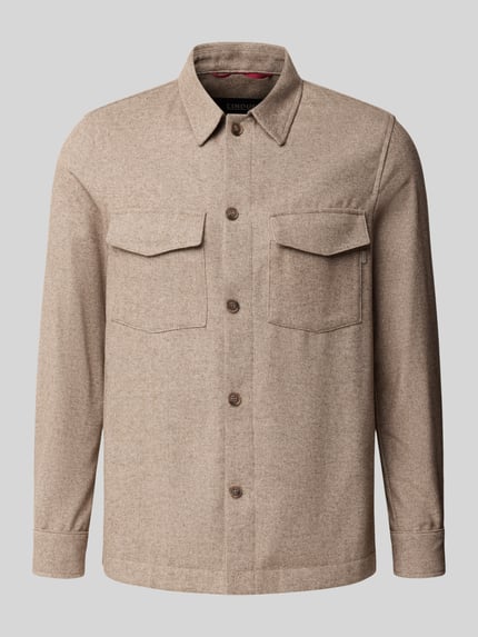 CINQUE Regular Fit Hemdjacke mit Brusttaschen Modell 'MULTI' Beige 2