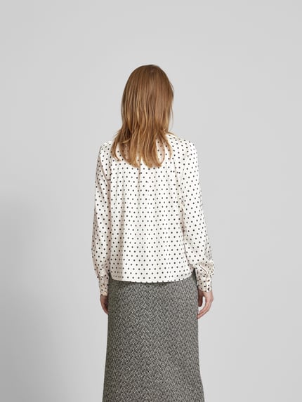 Self-Portrait overhemdblouse met strikdetail Ecru - 5