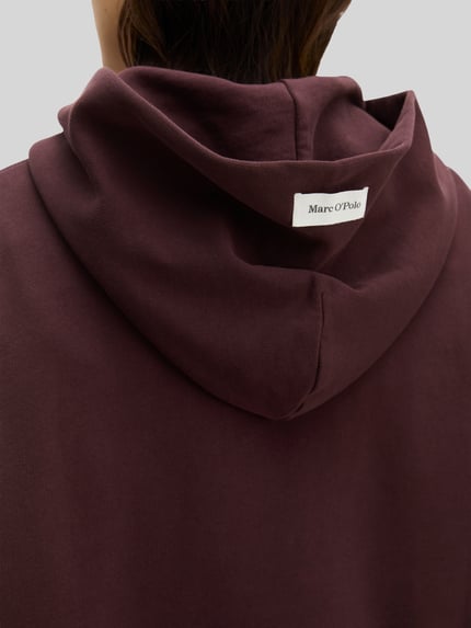Marc O'Polo Sweatshirt mit Kapuze und Label-Detail Dunkelrot 3