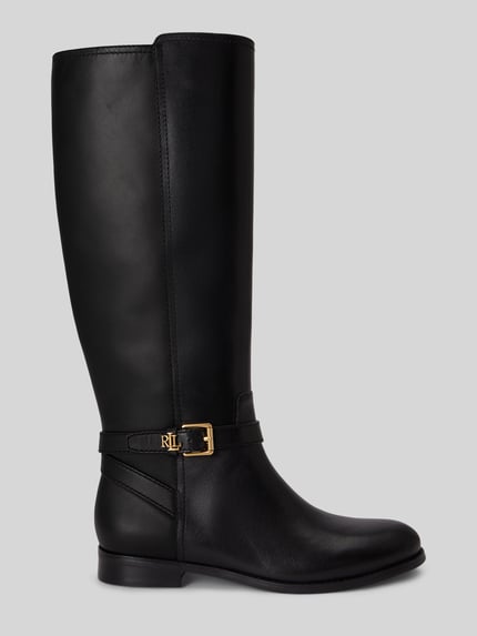 Lauren Ralph Lauren Stiefel aus echtem Leder mit Logo-Detail Black 2