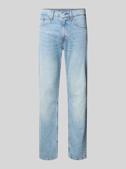 Produktfoto, jasnoniebieskie Straight Fit Jeans mit 5-Pocket-Design von Levi's®, bawełna z elastanem, krój prosty, widoczny zamek i guzik.