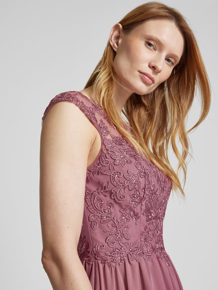 Laona Cocktailkleid mit Spitzenbesatz Rose 3