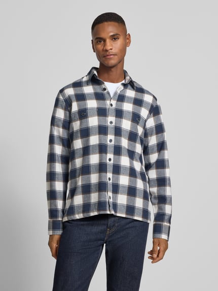 Brax Slim Fit Freizeithemd mit Kentkragen Modell 'KAY' Marine 4