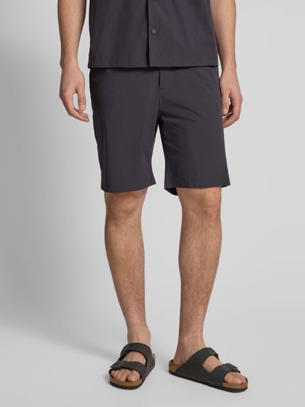 Jake*s Studio Men Szorty o kroju regular fit z wpuszczanymi kieszeniami Metaliczny niebieski 4