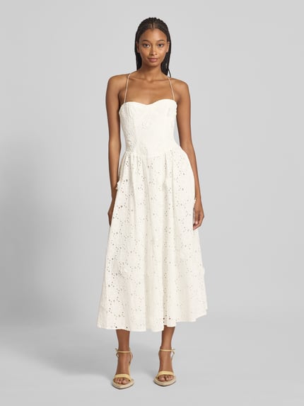 Bardot Brautkleid mit Spaghettiträger Modell 'ESTIE' Offwhite 4