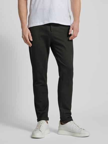 Lindbergh Slim Fit Stoffhose mit verkürztem Schnitt Oliv 4