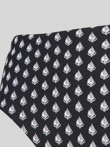 Marc O'Polo Figi bikini z aplikacją z metką model 'PALM BOARDER GEO' Czarny 2