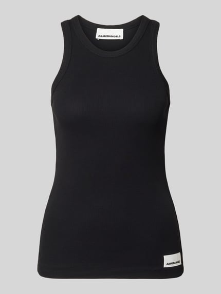 ARMEDANGELS slim fit tank top van katoenmix model 'KANITAA' Zwart - 2
