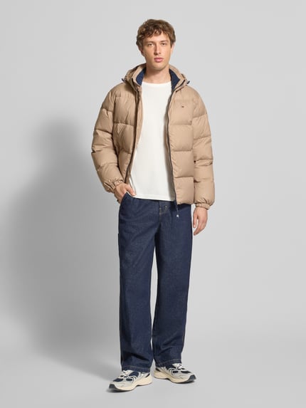 Tommy Jeans Regular fit donsjack met stitching Beige - 1