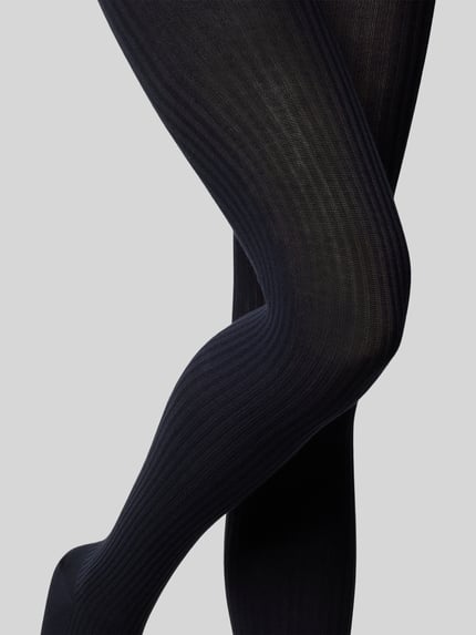 FALKE Strumpfhose mit Strukturmuster Modell 'Family' Dunkelblau 3