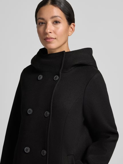 VERO MODA Regular fit lange jas met capuchon model 'FORTUNESHILA' Zwart - 3