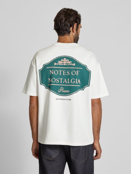 Don´t Waste Culture T-shirt z nadrukiem z motywem model ‘Xandor’ Złamany biały 5