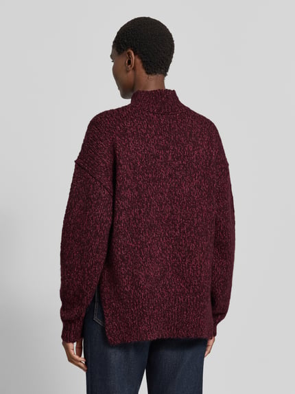 Lacoste oversized pullover van wolmix Bordeaux - 5