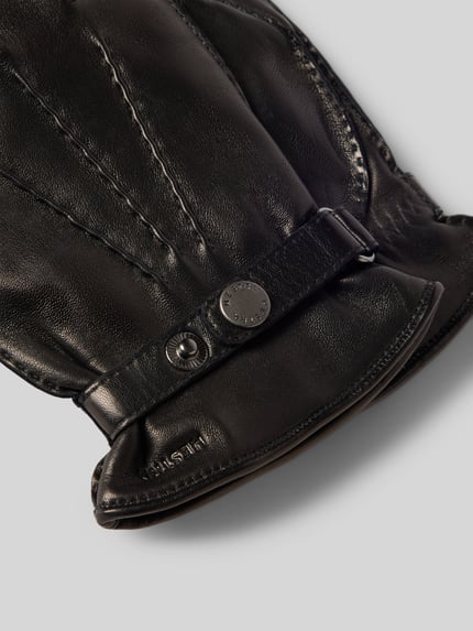 Hestra handschoenen van echt leer model 'Jake' Black - 2