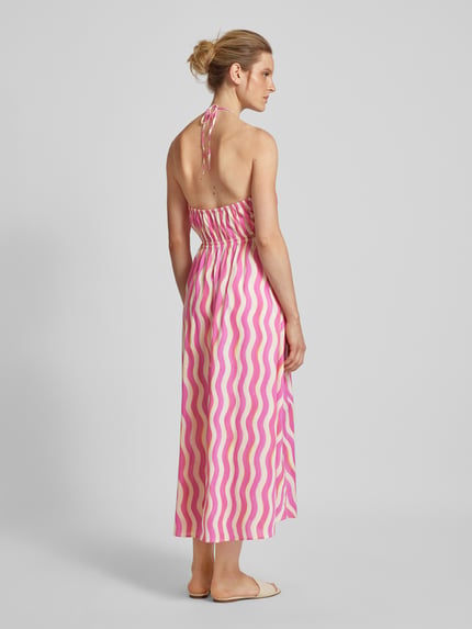 MANGO Midikleid mit Neckholder Modell 'IBIZA' Pink 5