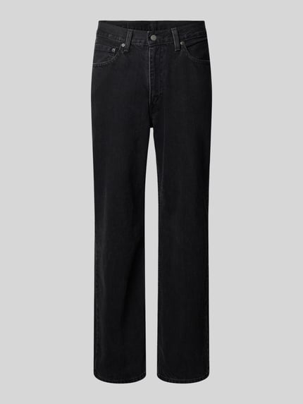 Jeansy o kroju loose straight fit z wpuszczanymi kieszeniami Shop The Look MANNEQUINE