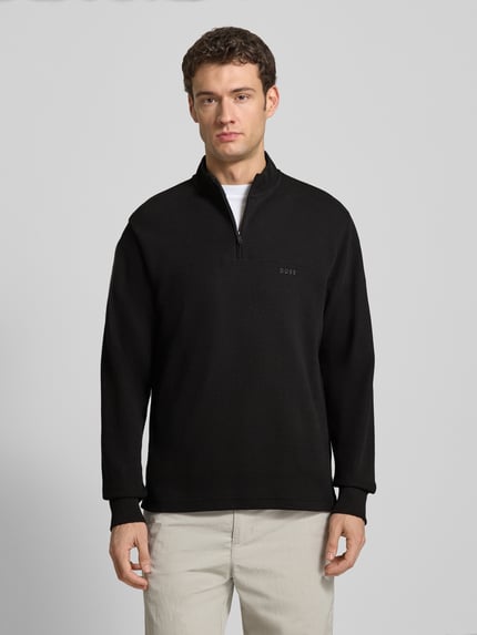 BOSS Orange Bluza o kroju regular fit z mieszanka bawełny model 'PE_HIVE' Czarny 4