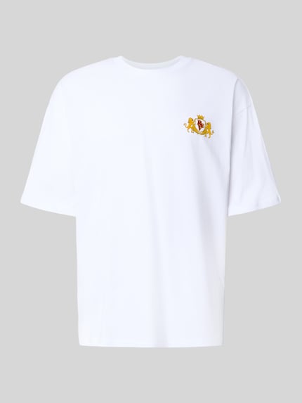 T-Shirt mit Label-Patch Shop The Look MANNEQUINE