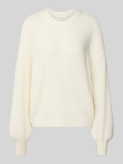 MSCH Copenhagen Relaxed fit gebreide pullover met alpaca-aandeel model 'Gustel Hope' Offwhite - 2