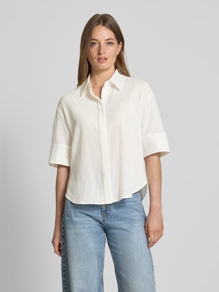 someday. Regular Fit Bluse mit verdeckter Knopfleiste Modell 'Zubliana' Offwhite 4