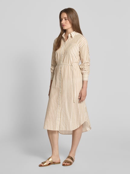 Scotch & Soda Midikleid mit Knopfleiste Sand 1