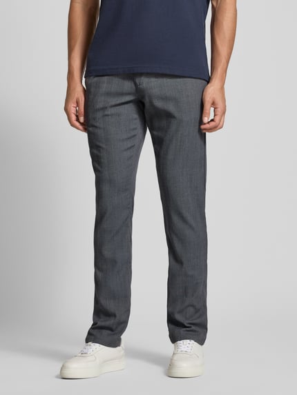 MCNEAL Spodnie o kroju slim fit z paskiem Granatowy 4