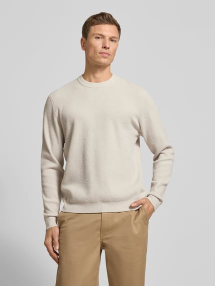 Jake*s Studio Men Sweter z dzianiny z prążkowanymi wykończeniami Écru 4