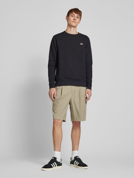 Calvin Klein Jeans Szorty o kroju relaxed fit z zakładkami w pasie Szarobrązowy 1