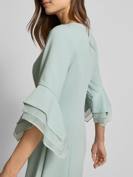 Adrianna Papell Knielange cocktailjurk met ronde hals Mintgroen - 3