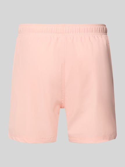 Produktfoto, różowa Badehose mit Label-Stitching Modell 'MAUI' od Jack & Jones, krój regular fit, elastyczny pas, zdjęcie tylnej strony